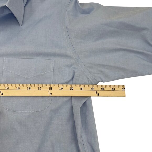 Brooks Brothers Mens Non-Iron Traditional Fit Dress Shirt Size 15.5/33 Blue - Picture 4 of 6